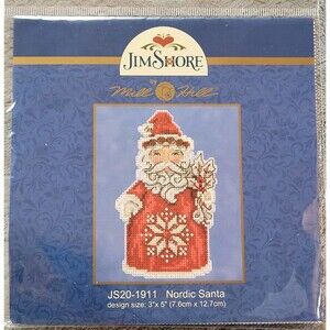 Mill Hill Jim Shore Nordic Santa Beaded Cross Stitch Ornament Kit 2019 JS20-1911